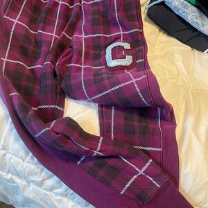Champion Purple Plaid Sweatpants